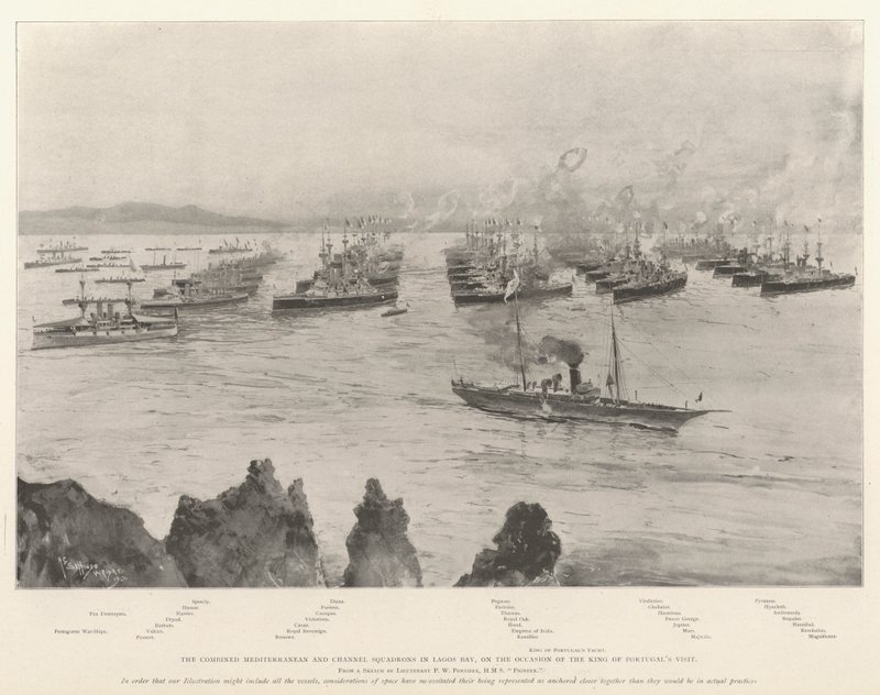 Les escadrons combinés de la Méditerranée et de la Manche dans la baie de Lagos, à l