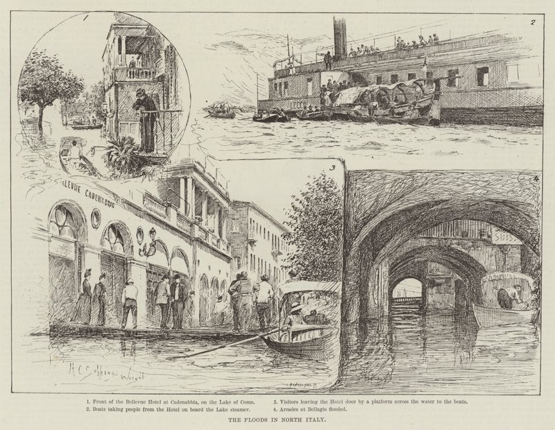 Les inondations en Italie du Nord - Henry Charles Seppings Wright