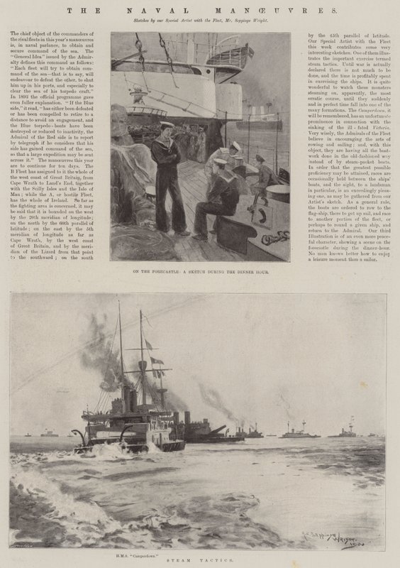 Les manœuvres navales - Henry Charles Seppings Wright