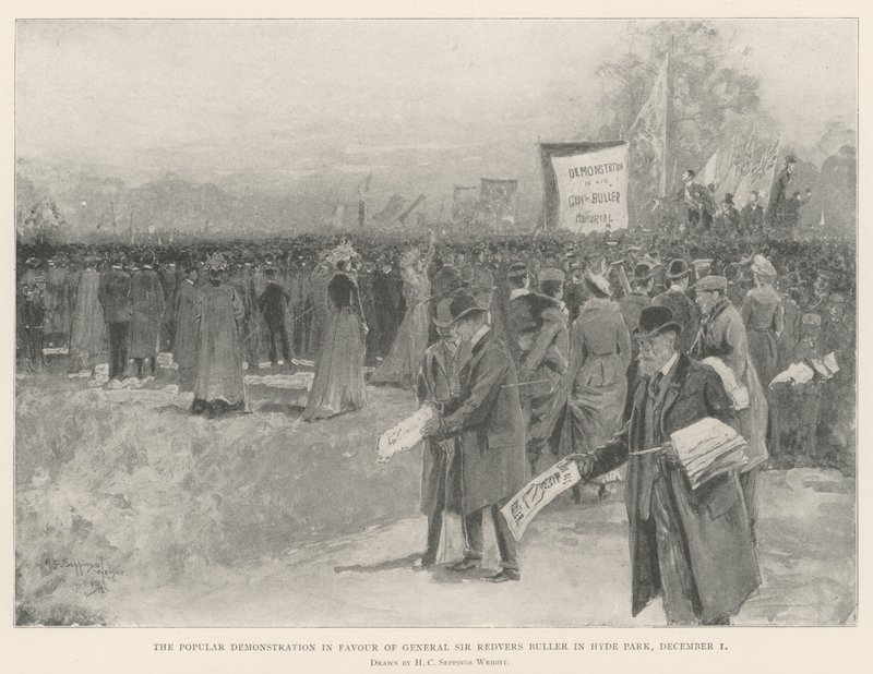 La Manifestation Populaire en Faveur du Général Sir Redvers Buller à Hyde Park, 1er Décembre - Henry Charles Seppings Wright
