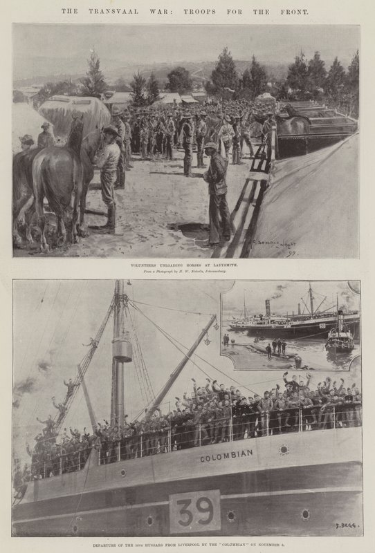 La guerre du Transvaal, troupes pour le front - Henry Charles Seppings Wright