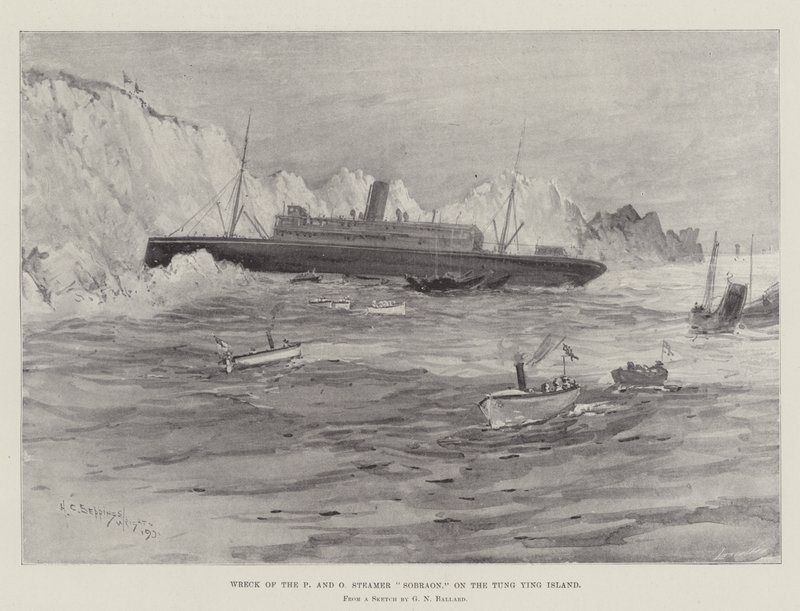 Naufrage du Steamer P et O Sobraon, sur l