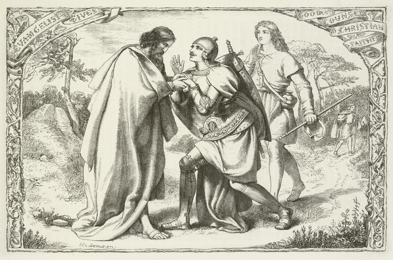 Illustration pour Le voyage du pèlerin de John Bunyan - Henry Courtney Selous