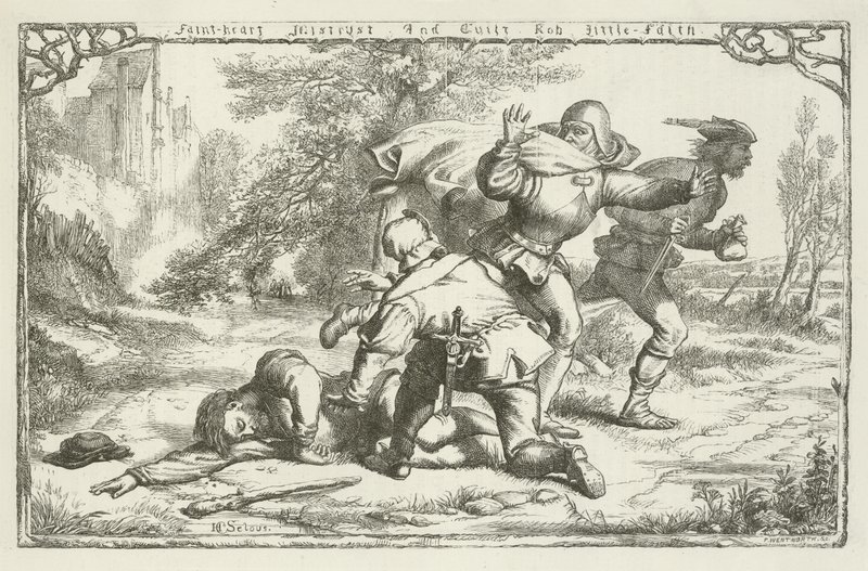 Illustration pour Le Voyage du pèlerin de John Bunyan - Henry Courtney Selous