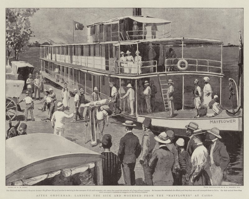 Après Omdurman, débarquement des malades et des blessés du Mayflower au Caire - Henry Marriott Paget