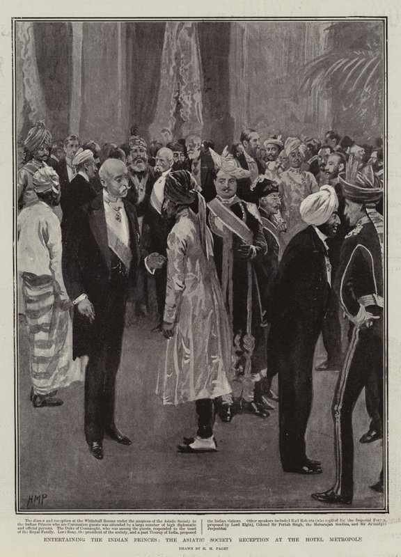 Divertissement des princes indiens, la réception de la Société asiatique à l