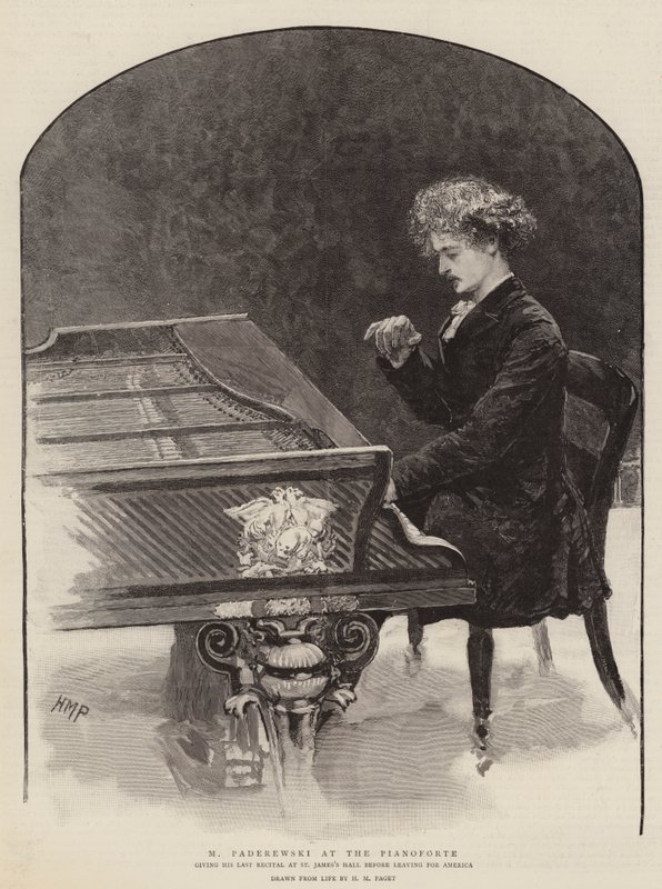 M. Paderewski au piano - Henry Marriott Paget