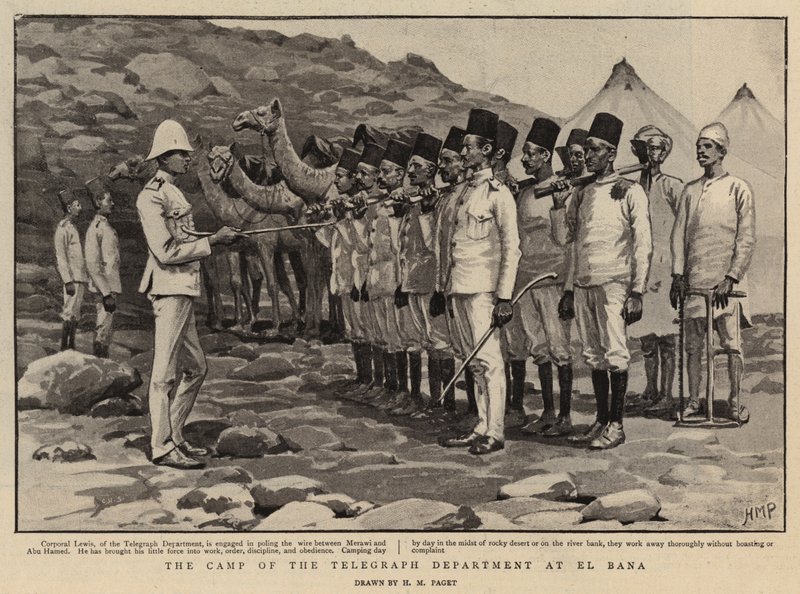 Le camp du département du télégraphe à El Bana - Henry Marriott Paget
