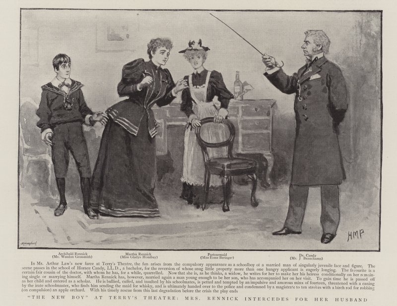 Le nouveau garçon au théâtre de Terry, Mme Rennick intercède pour son mari - Henry Marriott Paget