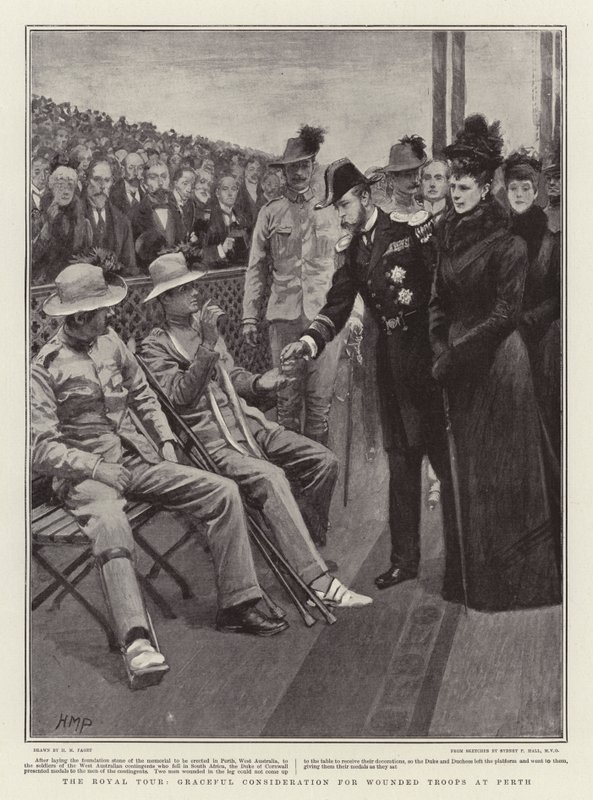 Le Tour Royal, Considération Gracieuse pour les Troupes Blessées à Perth - Henry Marriott Paget