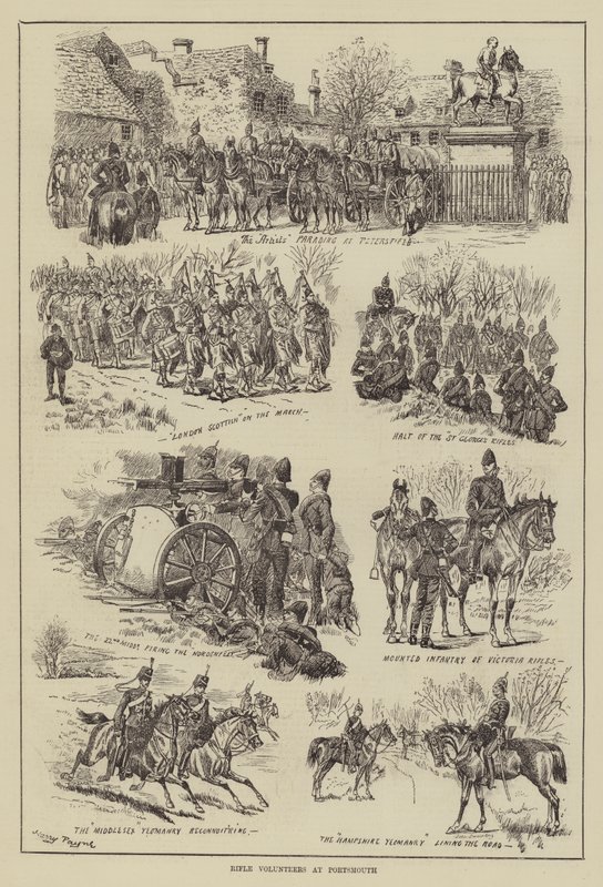 Volontaires des fusiliers à Portsmouth - Henry Payne