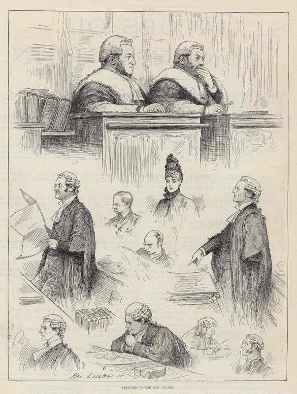 Croquis dans les tribunaux - Henry Stephen Ludlow