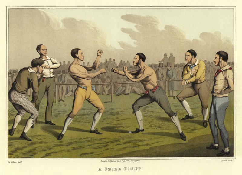 Un Combat de Prix (chromolithographie) - Henry Thomas Alken