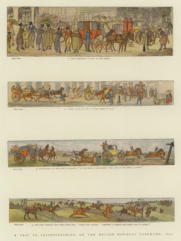 Un voyage au Leicestershire, ou le panorama de Melton Mowbray, 1820 - Henry Thomas Alken