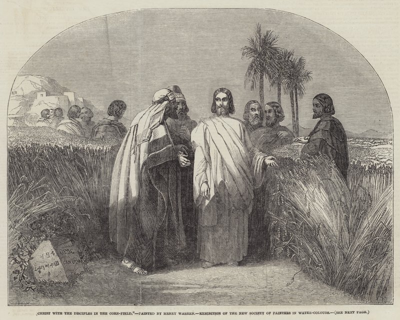 Christ avec les disciples dans le champ de blé - Henry Warren