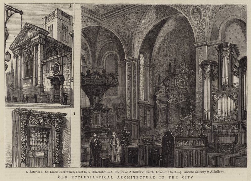 Ancienne Architecture Ecclésiastique dans la Ville - Henry William Brewer