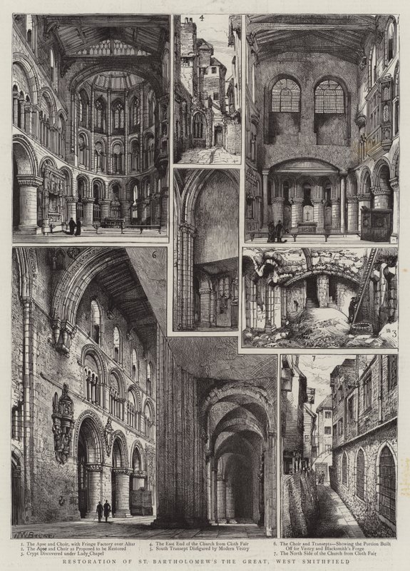 Restauration de Saint-Barthélemy-le-Grand, West Smithfield - Henry William Brewer