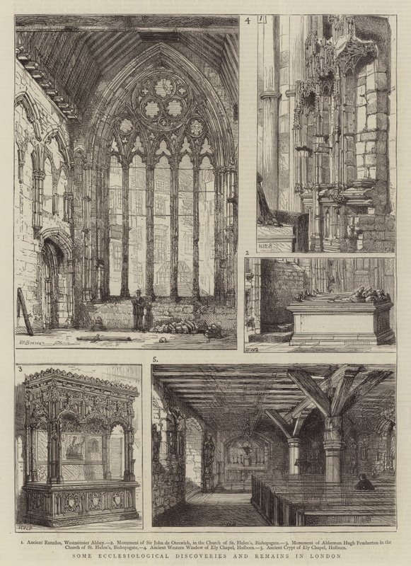 Quelques découvertes et vestiges ecclésiologiques à Londres - Henry William Brewer