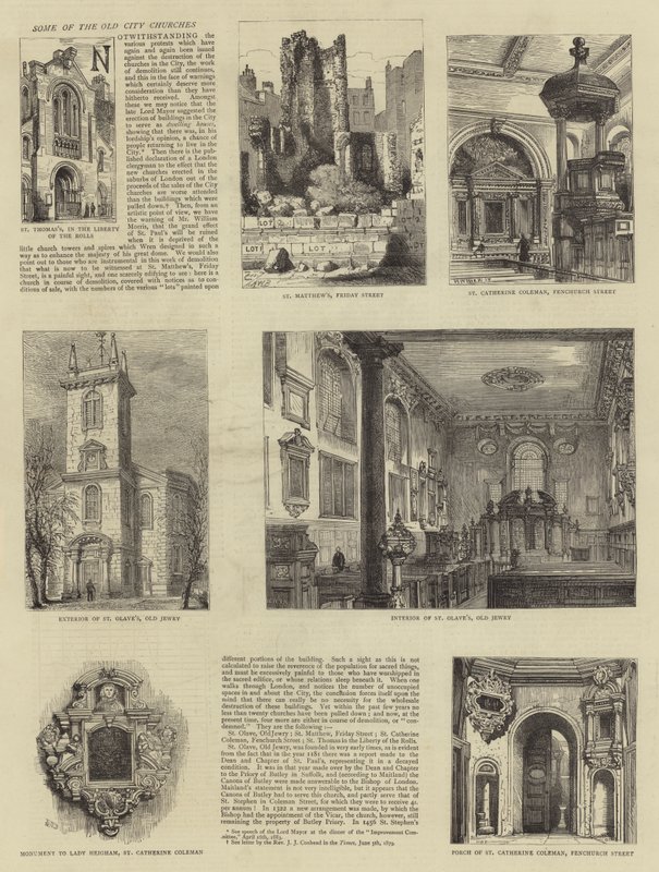 Certaines des Vieilles Églises de la Ville - Henry William Brewer