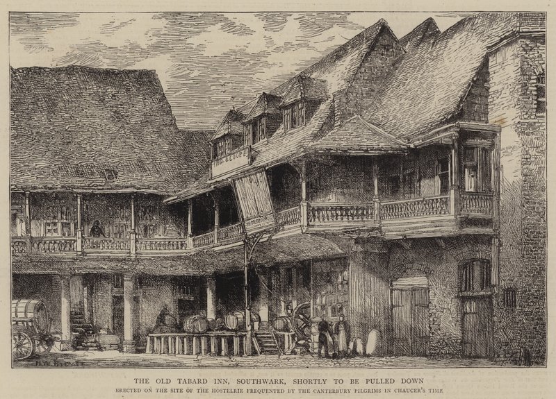 Le Vieux Tabard Inn, Southwark, bientôt démoli - Henry William Brewer