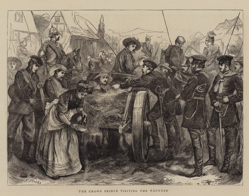 Le Prince Héritier visitant les Blessés - Henry Woods