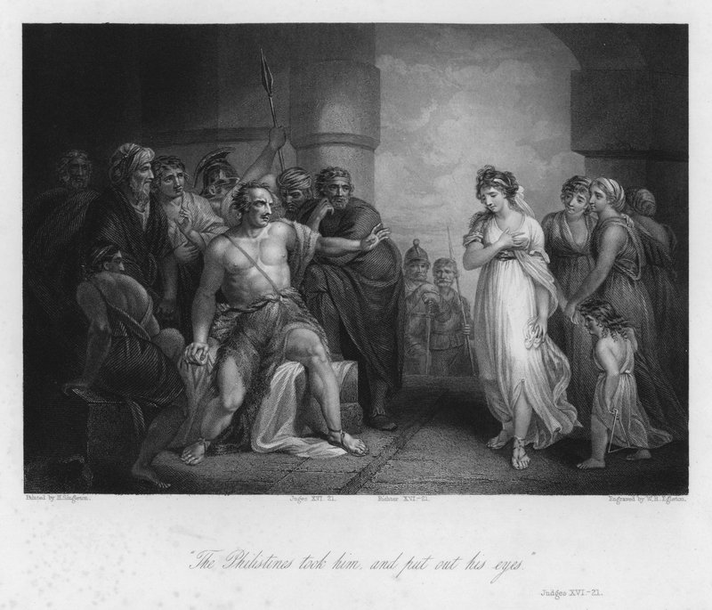 Samson et Dalila, Juges XVI, 21 - Henry (after) Singleton