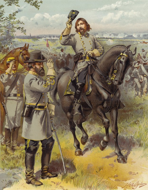Le général Pickett recevant l