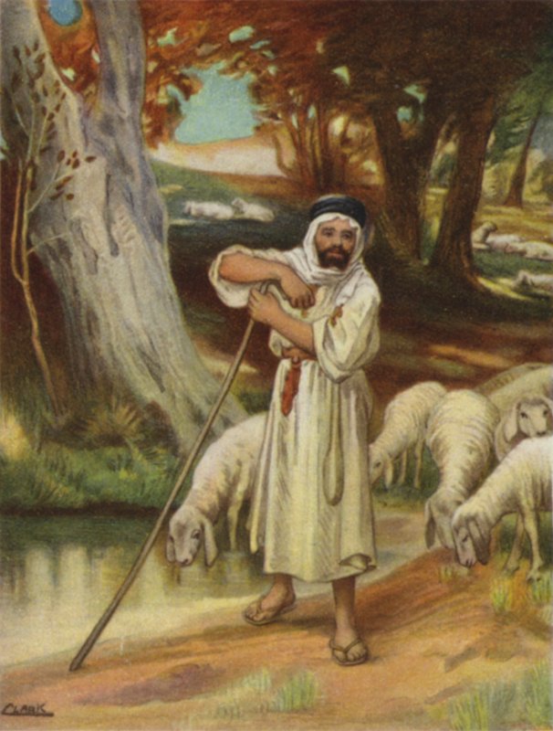 Un berger et son troupeau à Banias - Henry Andrew Harper