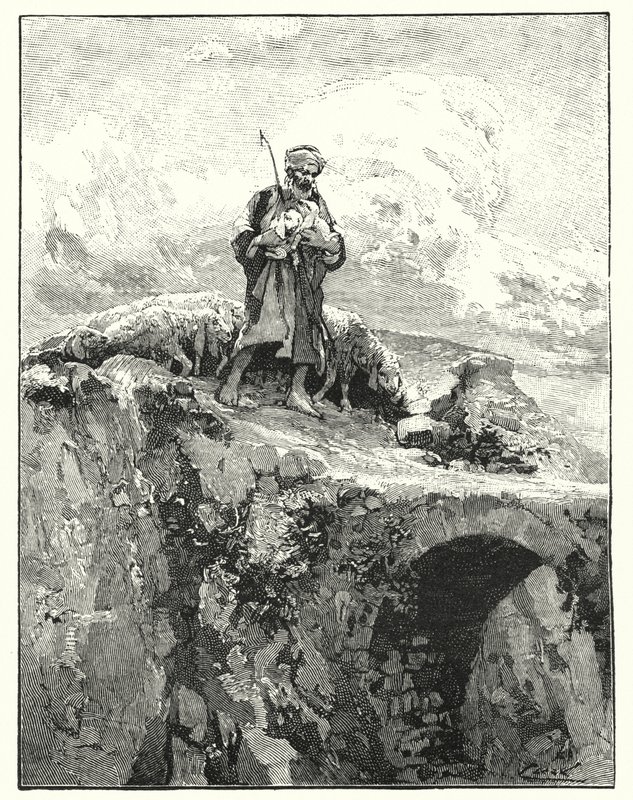 Pont sans parapet sur le Jourdain - Henry Andrew Harper