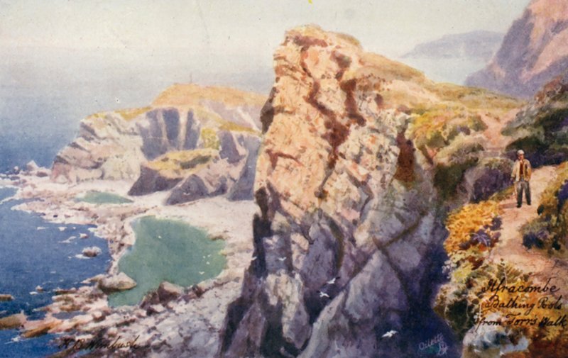Criques de baignade, depuis Torrs Walk, Ilfracombe - Henry B. (after) Wimbush