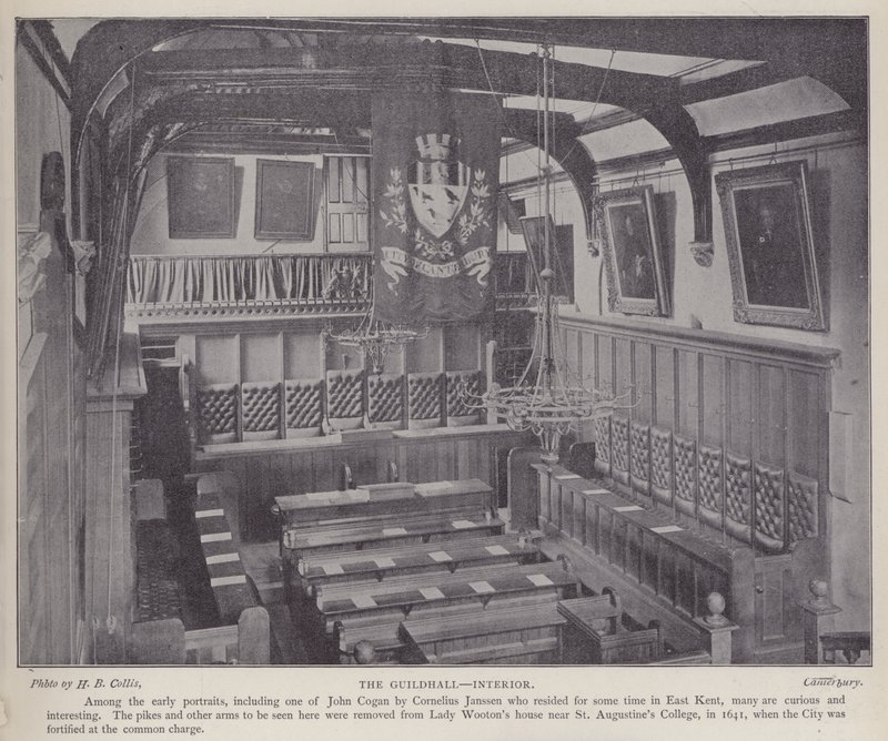 Intérieur du Guildhall, Canterbury, Kent - Henry Beauchamp Collis