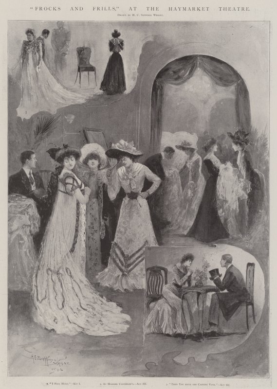 Frocks and Frills, au théâtre Haymarket - Henry Charles Seppings Wright
