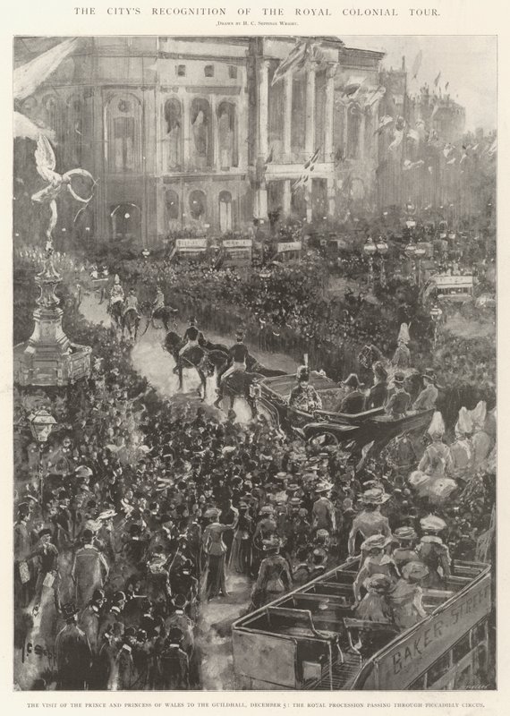 La reconnaissance de la ville pour la tournée coloniale royale - Henry Charles Seppings Wright
