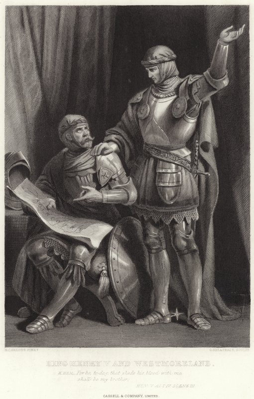 Le roi Henri V et Westmoreland, Hen V, Acte IV, Scène III - Henry Courtney Selous