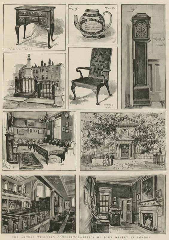 La conférence annuelle wesleyenne - reliques de John Wesley à Londres - Henry Edward Tidmarsh