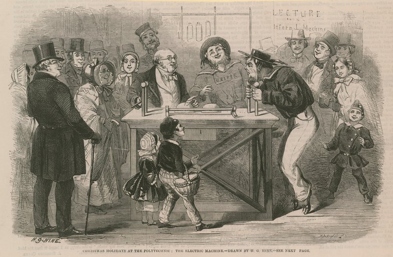 Vacances de Noël au Polytechnique (gravure) - Henry George Hine