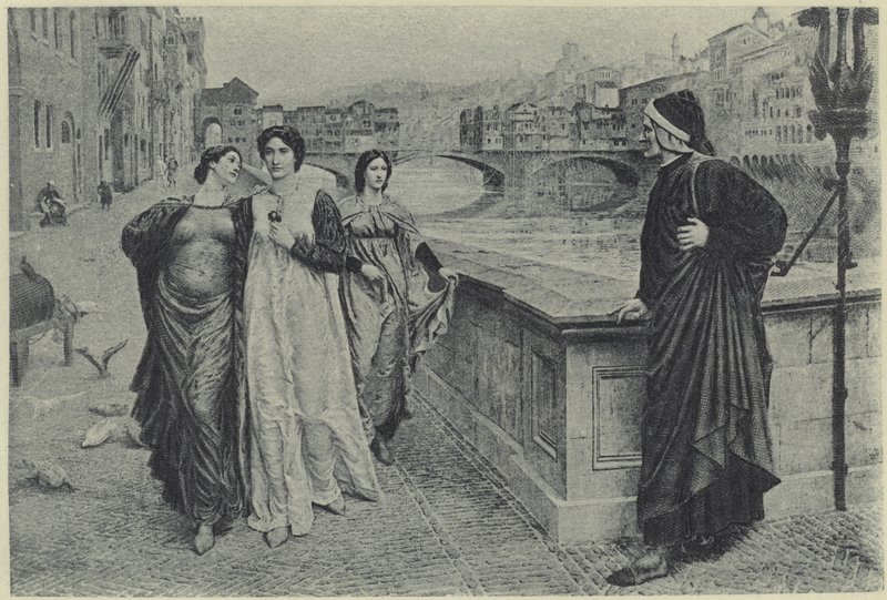 Dante et Béatrice (photogravure) - Henry Holiday