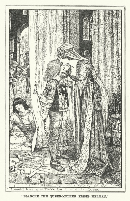 Blanche la Reine-Mère embrasse Herman - Henry Justice Ford