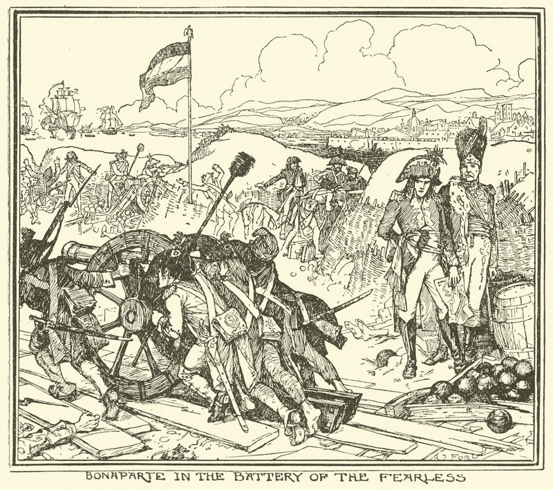 Bonaparte dans la batterie de l