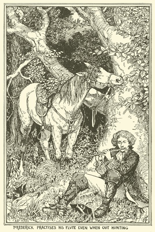 Frédéric pratique sa flûte même en chassant - Henry Justice Ford