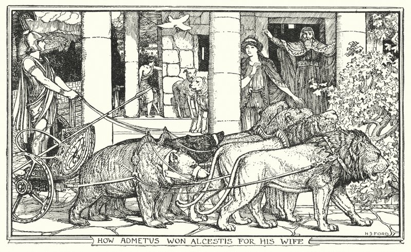 Comment Admète a gagné Alceste pour épouse (lithographie) - Henry Justice Ford