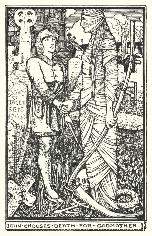 Jean choisit la Mort pour marraine (lithographie) - Henry Justice Ford