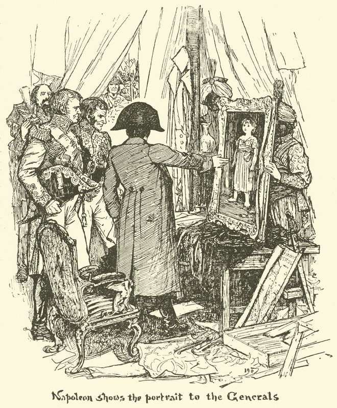 Napoléon montre le portrait aux généraux - Henry Justice Ford