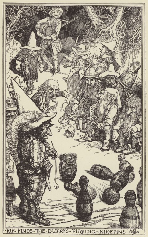 Rip trouve les nains jouant aux quilles - Henry Justice Ford