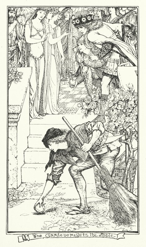 Le jardinier obtient la pomme (gravure) - Henry Justice Ford