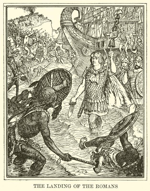 Le débarquement des Romains - Henry Justice Ford