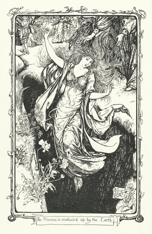 La princesse est engloutie par la terre (gravure) - Henry Justice Ford