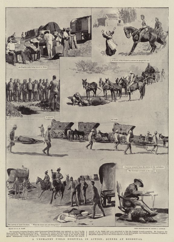 Un hôpital de campagne de la Yeomanry en action, scènes à Roodeval - Henry Marriott Paget