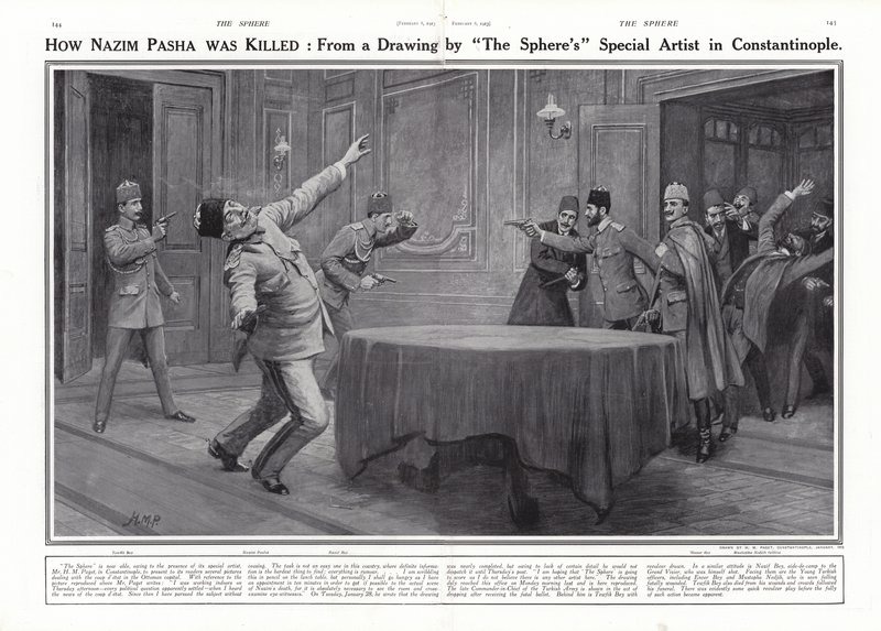 Assassinat de Nazim Pacha par les Jeunes Turcs, Constantinople, 23 janvier 1913 - Henry Marriott Paget