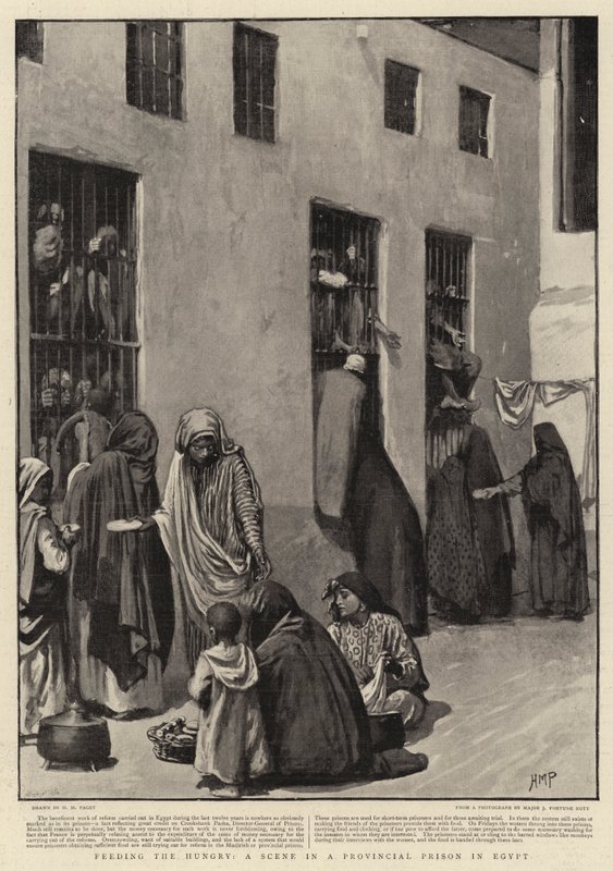 Nourrir les affamés, une scène dans une prison provinciale en Égypte - Henry Marriott Paget